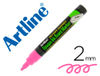 Rotulador artline pizarra epd-4 color rosa fluorescente opaque ink board punta
