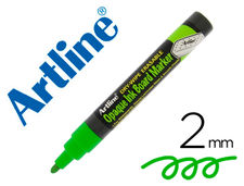 Rotulador artline pizarra epd-4 color verde fluorescente opaque ink board punta