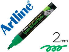 Rotulador artline pizarra verde negra epw-4 ve-gr color verde fluorescente bolsa