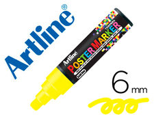 Rotulador artline poster marker epp-6-ama fluo punta redonda 6 mm color amarillo