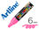 Rotulador artline poster marker epp-6-ros flu punta redonda 6 mm color rosa - 1