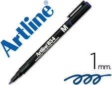 Rotulador artline retroproyeccion punta fibra permanente ek-854 azul -punta