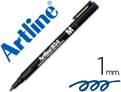 Rotulador artline retroproyeccion punta fibra permanente ek-854 azul -punta