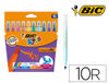 Rotulador bic kids visaquarelle estuche de 10 colores punta pincel tinta base de