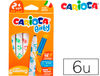Rotulador carioca baby 2 años caja 6 colores surtidos