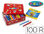 Rotulador carioca color kit caja metalica de 100 unidades surtidas + album - 1