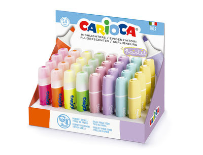 Rotulador carioca fluorescente color pastel expositor de 32 unidades colores - Foto 2