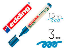 Rotulador edding 21 marcador permanente ecoline 90% reciclado color azul punta
