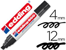 Rotulador edding marcador permanente 800 negro -punta biselada 12 mm