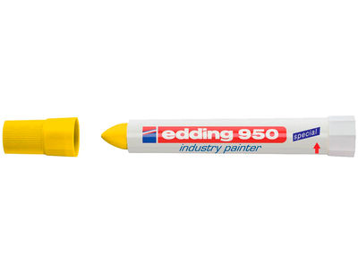 Rotulador edding permanente 950 pasta opaca amarilla punta redonda 10 mm para - Foto 2