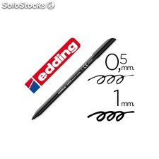 Rotulador Edding punta fibra 0.5mm negro (La caja contiene 10 unidades)