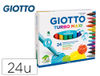Rotulador giotto turbo-maxi caja de 24 colores lavables con punta bloqueada