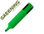 Rotulador greening fluorescente punta biselada verde - 1