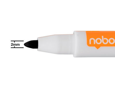 Rotulador nobo mini con borrador para pizarra blanca punta redonda 2 mm color - Foto 4