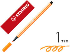Rotulador stabilo acuarelable pen 68 naranja neon 1 mm