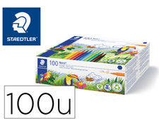 Rotulador staedtler noris club school pack de 100 unidades colores surtidos 10 x