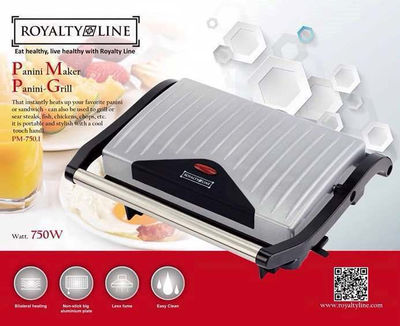 Royalty Line PM-750.1; Panini Grill 750W Argento