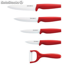 Royalty Line RL-C4; Set di coltelli in ceramica 5 pezzi Rosso