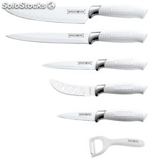 Royalty Line RL-WHT5-W: Set di coltelli 5 pezzi con rivestimento antiaderente