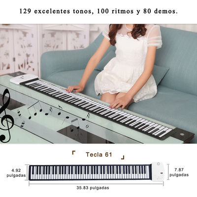 S61 Alta calidad portátil 61 teclas de piano flexible - Foto 3