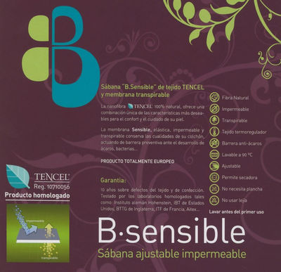 Sábana Ajustable Impermeable y Transpirable Tencel B Sensible - Foto 4