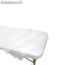 Sabana desech no ajustable blanca 80x200cm sin bolsa 120uds