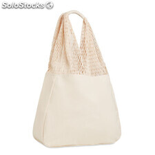 Sac de plage coton / filet beige MIMO9897-13