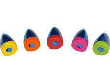 Sacapuntas m+r plastico jumbo un uso con deposito y tapa de segurdad colores