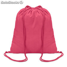 Saco de cordão algodão 100 gsm rosa choque MIMO8484-38