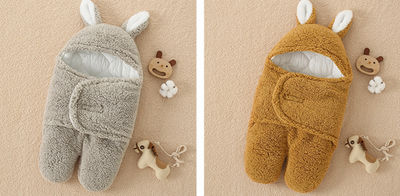 Saco de dormir para bebê, cashmere sintético, versão macacão - Foto 4