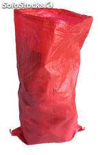 Saco de rafia 42x75cm, 15kg, color rojo