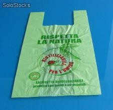 Sacola de compras de plástico biodegradável