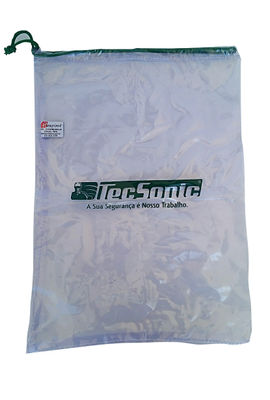 Sacola PVC personalizada, saco de cordão, bolsa PVC transparente