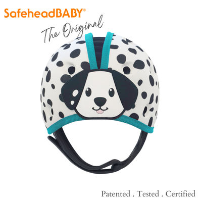 SafeheadBABY - Soft Helmet for Babies Learning to Walk - Dalmation Blue