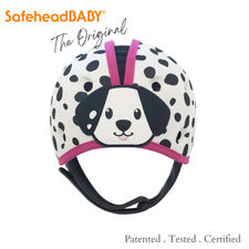 SafeheadBABY - Soft Helmet for Babies Learning to Walk - Dalmation Pink