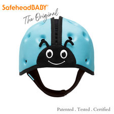 SafeheadBABY - Soft Helmet for Babies Learning to Walk - Ladybird Blue