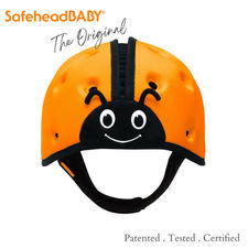SafeheadBABY - Soft Helmet for Babies Learning to Walk - Ladybird Orange