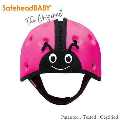 SafeheadBABY - Soft Helmet for Babies Learning to Walk - Ladybird Pink