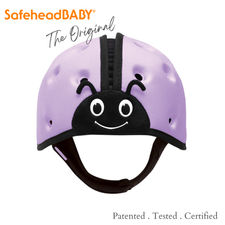 SafeheadBABY - Soft Helmet for Babies Learning to Walk - Ladybird Purple