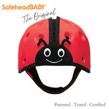 SafeheadBABY - Soft Helmet for Babies Learning to Walk - Ladybird Red