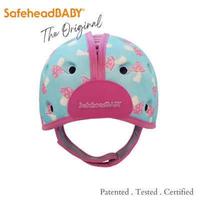 SafeheadBABY - Soft Helmet for Babies Learning to Walk - Mushroom Mint