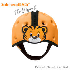 SafeheadBABY - Soft Helmet for Babies Learning to Walk - Tiger Orange