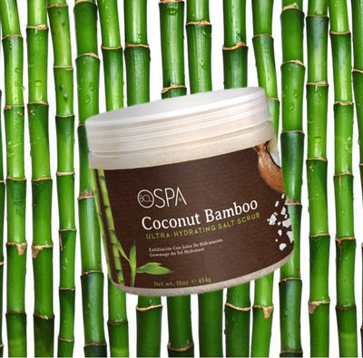 Sais de hidratação com óleo de coco e de bambu colágeno