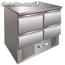 Saladette/tn refrigerated prep table - stainless steel - mod. esl3820 - static