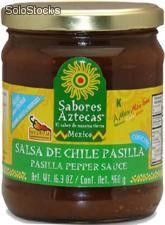 Salsa de chile pasilla 12/460 gr