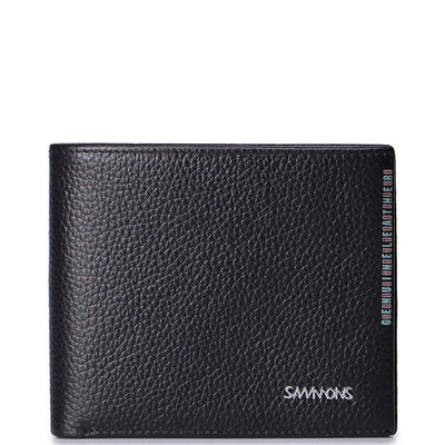 SAMMONS Hegel series top grain Leather Lichee pattern short length wallet short