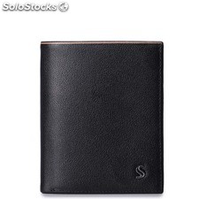 SAMMONS Nietzsche series top grain Leather short length wallet short purse(Two