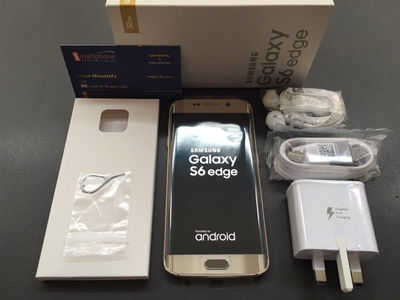 Samsung - Galaxy S6 edge 4G with 32GB Memory Cell Phone (Unlocked) - Gold