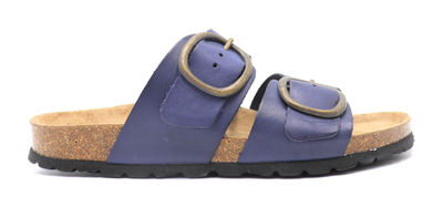 Sandale en cuir marine pastelle chaussure - Photo 2