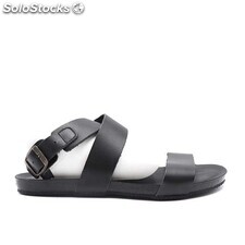 Sandale en cuir noir marque pastelle
